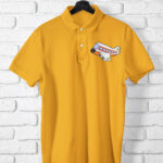 Mustard Yellow Aeroplane Polo T-Shirt For Men