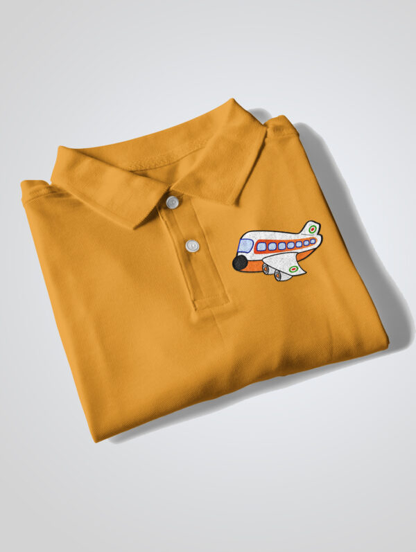 Mustard Yellow Aeroplane Polo T-Shirt For Men