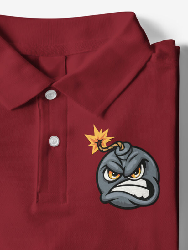 Maroon Angry Boom Polo T-Shirt For Men