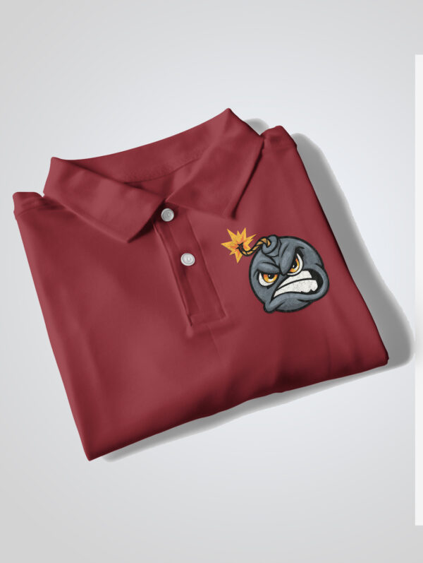 Maroon Angry Boom Polo T-Shirt For Men