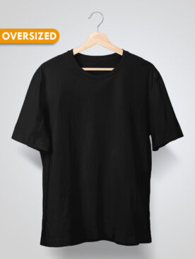 Black Oversized Plain T-Shirt For Men