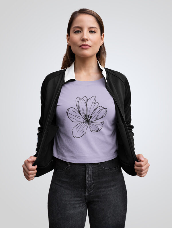 Flower Crop Top T-Shirt