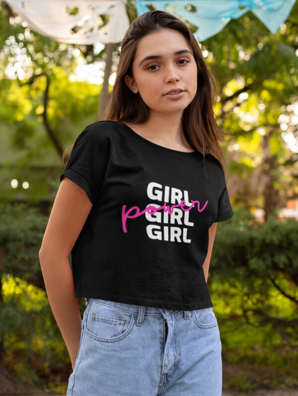 Girls Power Crop Top T-Shirt