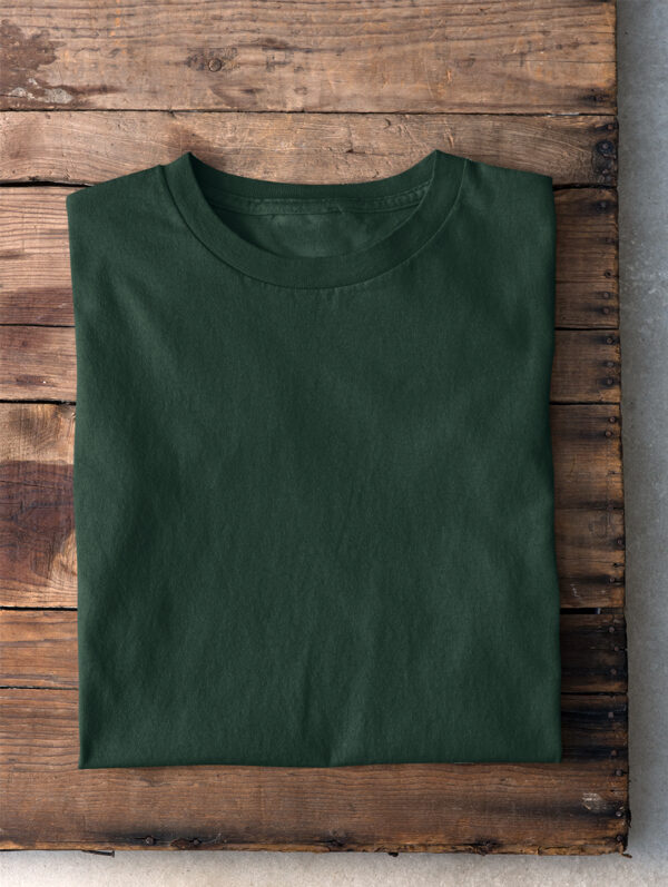 Plain Bottle Green T-Shirt For Men's