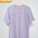 Lavender Oversized Plain T-Shirt For Men