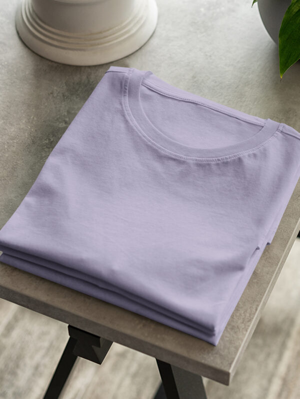 Lavender Oversized Plain T-Shirt For Men