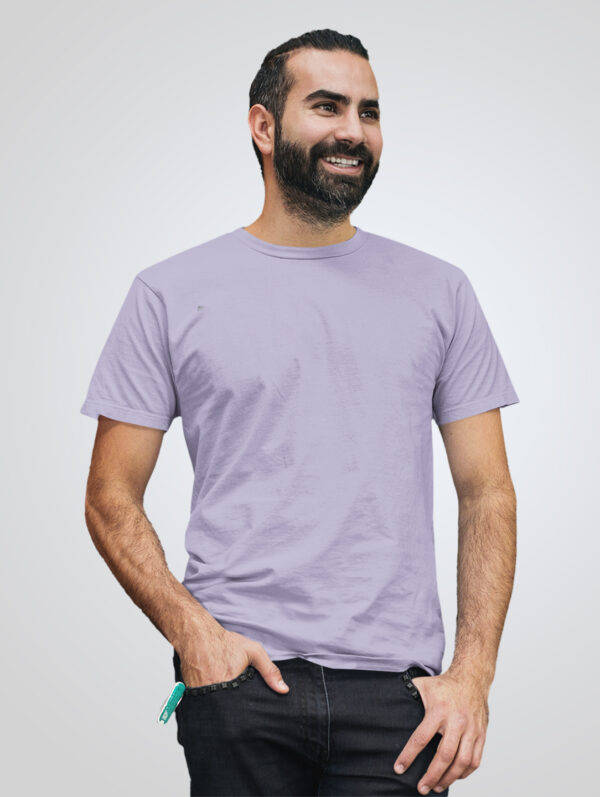 Plain Lavender T-Shirt For Men's