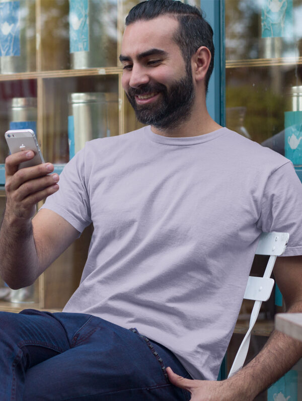 Plain Lavender T-Shirt For Men's