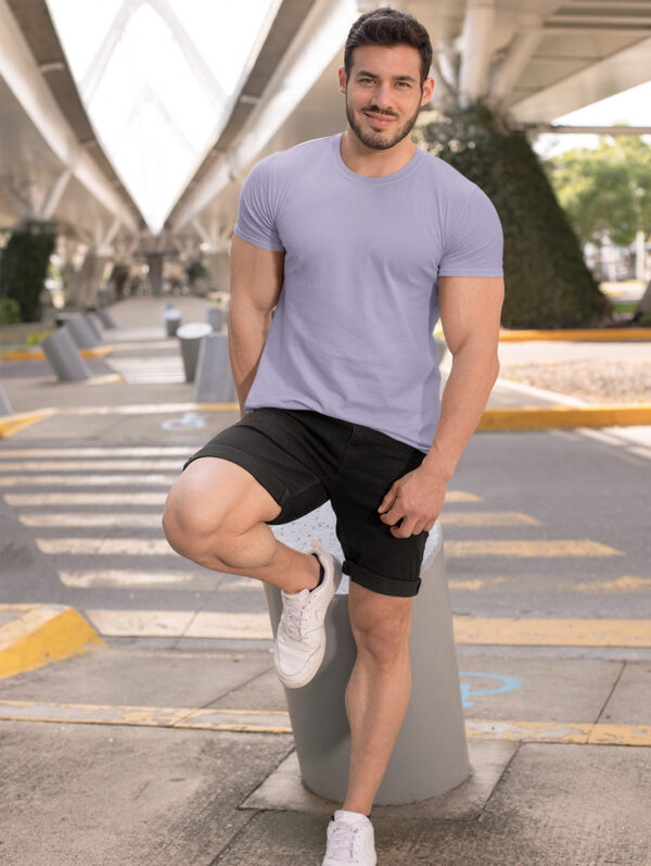 Plain Lavender T-Shirt For Men's