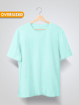 Mint Oversized Plain T-Shirt For Men