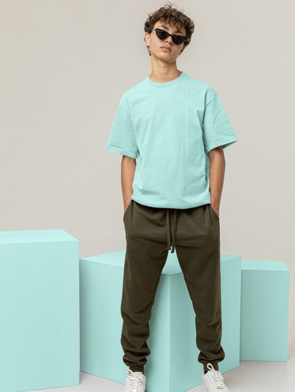 Mint Oversized Plain T-Shirt For Men