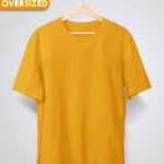 Mustard Yellow Oversized Plain T-Shirt For Men