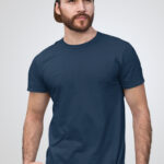 Plain Navy Blue T-Shirt For Men's