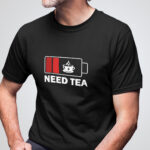 Men's Black T-Shirt Need Tea