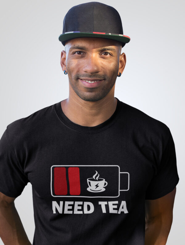 Men's Black T-Shirt Need Tea