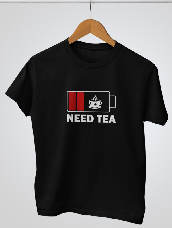 Men's Black T-Shirt Need Tea