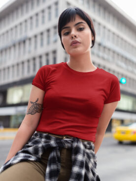 Plane Red Crop Top T-Shirt