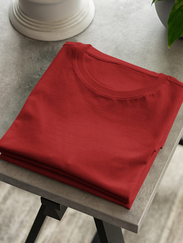 Red Oversized Plain T-Shirt For Men