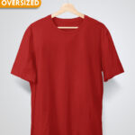 Red Oversized Plain T-Shirt For Men