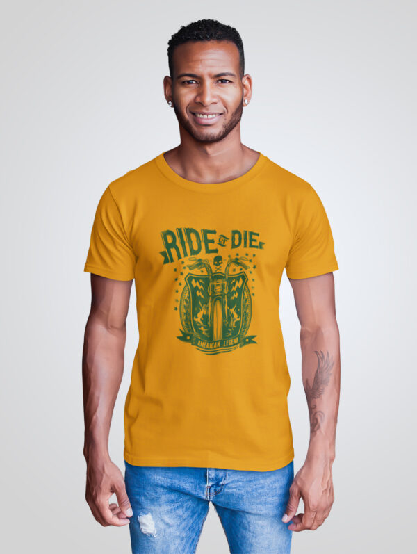 Men's Mustard T-Shirt Ride or Die T-Shirt