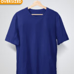 Royal Blue Oversized Plain T-Shirt For Men