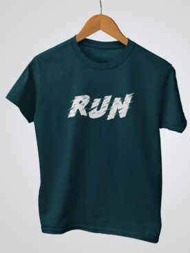 Run Men's Petrol Blue T-Shirt