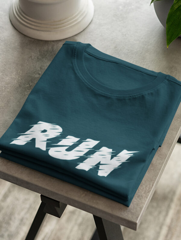 Run Men's Petrol Blue T-Shirt