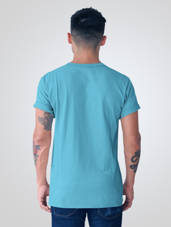 Plain Sky Blue T-Shirt For Men's