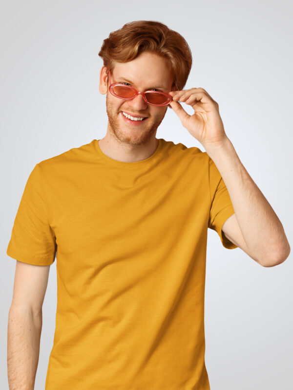 Plain Yellow T-Shirt For Men's