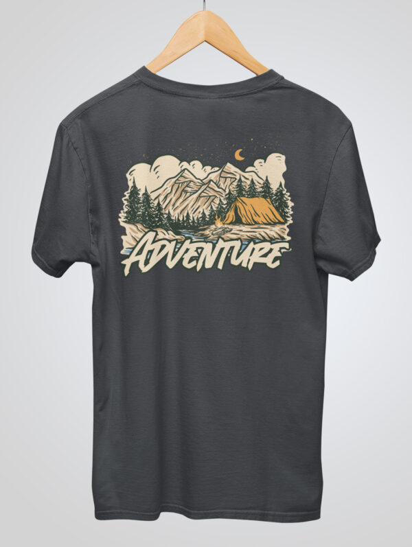 Adventure Oversized Steel Grey T-Shirt For Men