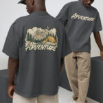 Adventure Oversized Steel Grey T-Shirt For Men