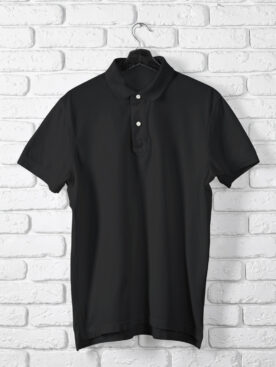 Black Polo T-Shirt For Men