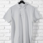 Grey Melange Polo T-Shirt For Men