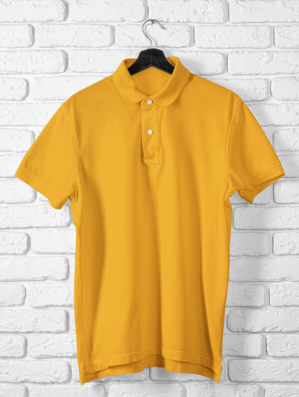 Mustard Yellow Polo T-Shirt For Men