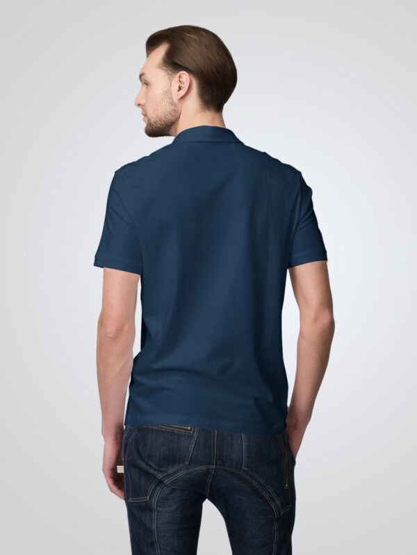 Navy Blue Polo T-Shirt For Men