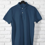 Navy Blue Polo T-Shirt For Men