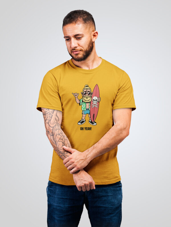 Oh Yeah Men's Mustard Yellow T-Shirt