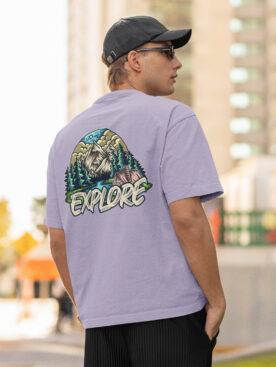 Explore Oversized Lavender T-Shirt For Men