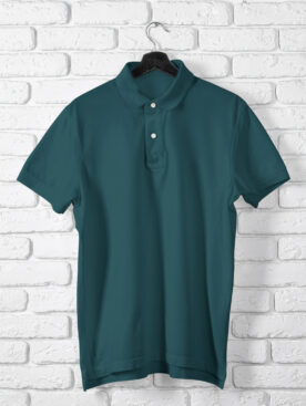 Petrol Blue Polo T-Shirt For Men