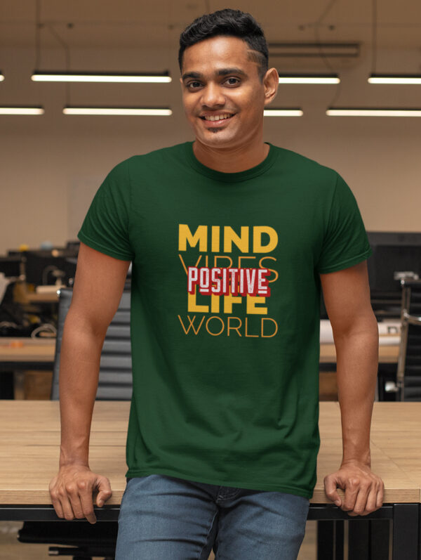 Graphic Printed Men's Green T-Shirt