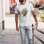 Graphic Printed Men's White T-Shirt