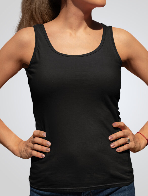 Plain Black Tank Top For Women