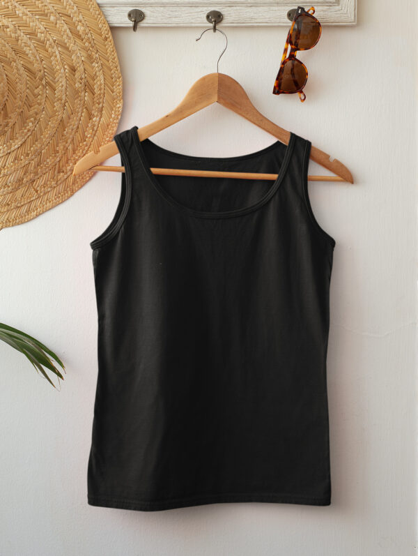 Plain Black Tank Top For Women