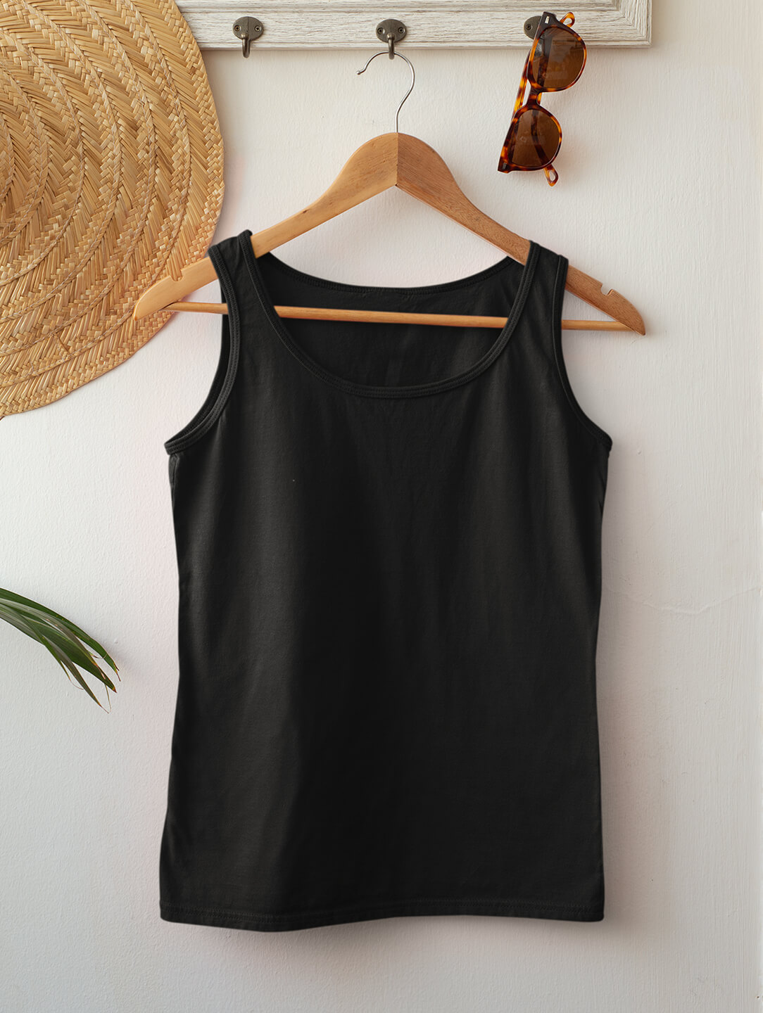 Plain Black Tank Top For Women - lumdoom