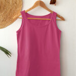 Plain Pink Tank Top For Women