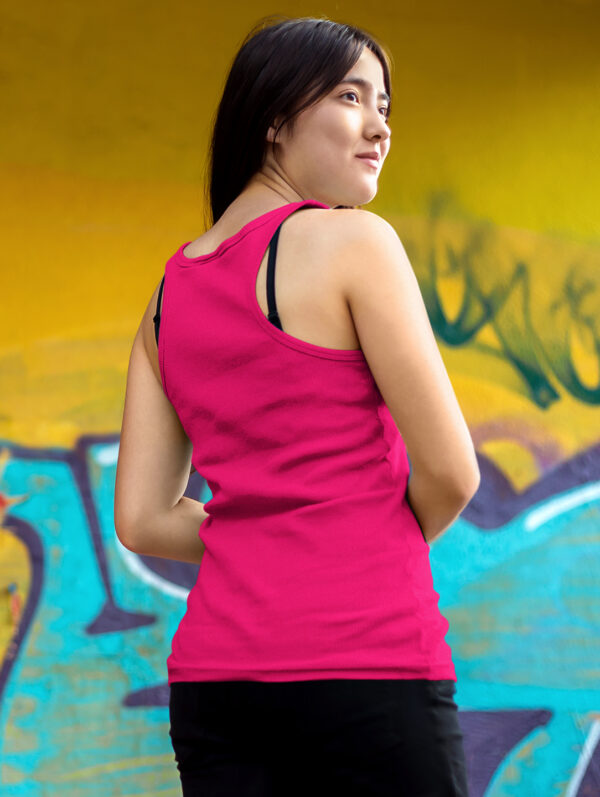 Plain Pink Tank Top For Women