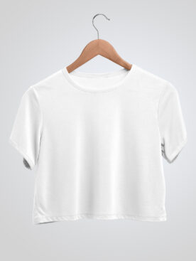 Plain White Crop Top T-Shirt