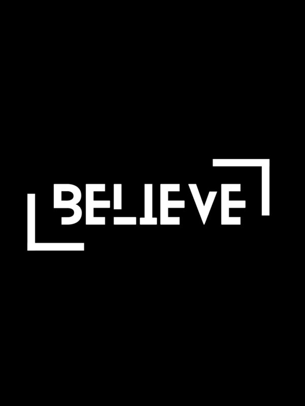 Believe Men's Black T-Shirt