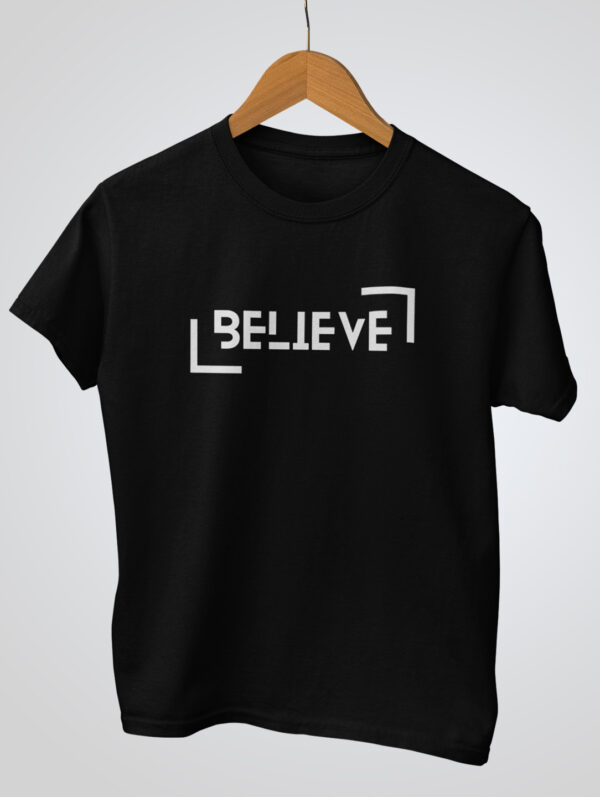 Believe Men's Black T-Shirt