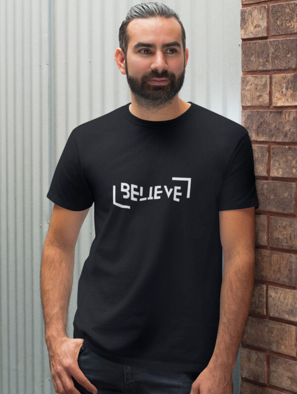 Believe Men's Black T-Shirt